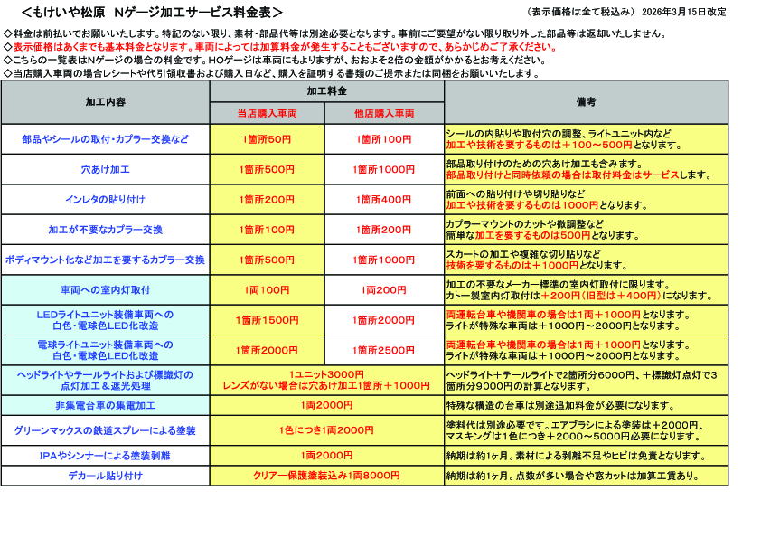 専用　テーブル交換工賃 大切なおしらせ【作業工賃価格改定について】 | お知らせ | タイヤ